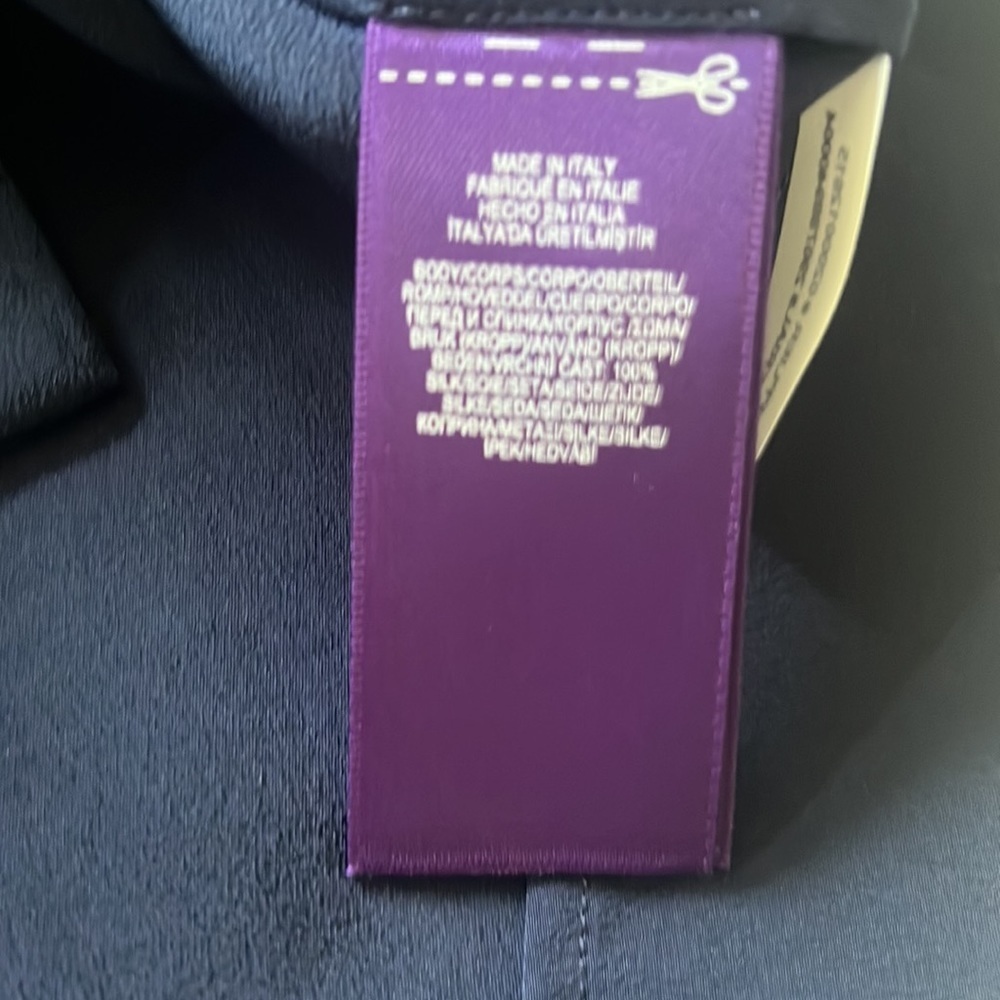 Ralph Lauren Purple Label Womens Button Down Dress Shirt 100% SILK - Picture 5 of 5